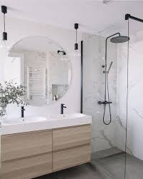 Marble Bathroom With Wood Grain Modern Bathroom Bathroom Renovations Small Small Renovation Bathroom Design Trends Small Bathroom Renovations Bathroom Design