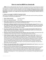Interpret material safety data sheets. How To Read Material Safety Data Sheet Msds Teaching Resources