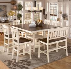 Whitesburg 8 Piece Square Counter Extension Table Set With Double Barstool By Signature Design By Ashley Gardiners Furniture Pub Table And Stool Set B Design