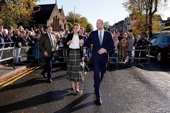 Catherine appears to send subtle message with £725 tartan skirt during  Belfast visit with Prince William