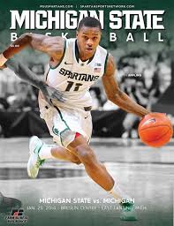 Gameday Program Cover For Saturday Sports Design Inspiration Spartan Basketball Michigan State Spartans
