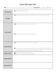 Social Skill Lesson Plan Format Social Skills Lessons Lesson Plan Format Social Skills