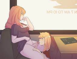 Futanari on Female oral blowjob below the table by mekkx - Hentai Foundry