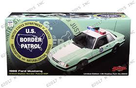 Images from local media show u.s. Gmp 1 18 United States Border Patrol 1988 Ford Mustang Green M And J Toys Inc Die Cast Distribution