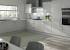 High Gloss Light Grey Kitchen Cabinets