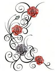 Roses With Tribal Tattoo Design By Jsharts Deviantart Com On Deviantart Vine Tattoos Tribal Rose Tattoos Tribal Tattoo Designs