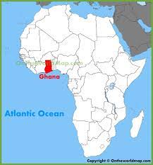 Online map of ghana google map. Jungle Maps Map Of Africa Ghana Highlighted