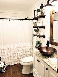 This style offers you a unique concept of unfinished touch for some elements yet it still. 55 Farmhouse Bathroom Ideas For Small Space Roundecor Farmhouse Bathroom Decor Small Bathroom Remodel Small Farmhouse Bathroom
