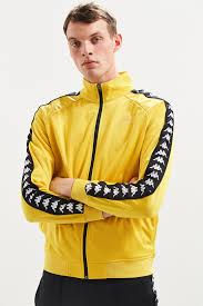 Black And Yellow Kappa Tracksuit Kappa Track Jacket Track Jackets Jackets How To Wear