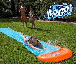 Why is watering a lawn so important? Amazon Com H2ogo Single Lane Water Slide For Backyard Lawn Big Slip 18 Ft With Drench Pool And One Surf Rider Garden Water Slide For Kids And Adult Activities Or Summertime Parties Toys