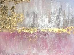 What kind of pink is best for walls? Irena Orlov Gold Pink Silver Abstract Heavy Textured Art On Canvas 36 X 48 Pink Golden Fog For Sale At 1stdibs