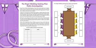 Ks2 Royal Wedding Seating Plan Maths Investigation Worksheet