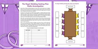 ks2 royal wedding seating plan maths investigation worksheet