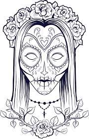 Lots and lots of skulls. Sugar Skull Advanced Coloring 23 Kidspressmagazine Com Skull Coloring Pages Halloween Coloring Pages Halloween Coloring