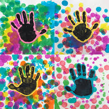 Pre K Hand Prints Are Just So Cute These Are 4 Different Artworks In A Collage Preschoolart Pre Preschool Art Projects Preschool Art Kindergarten Art