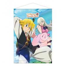 Maybe you would like to learn more about one of these? The Seven Deadly Sins Wallscroll Meliodas Elizabeth Hawk 50 X 70 Cm