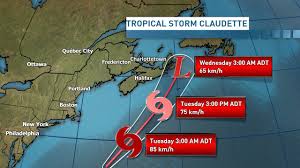 Jun 19, 2021 · claudette became a tropical storm once again over eastern north carolina early on the morning of june 21, based on an observation of a brief period of sustained tropical storm force winds just. Nova Scotia To Feel Effects Of Tropical Storm Claudette Cbc News