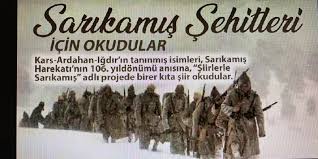 * cehennem olsa gelen, göğsümüzde söndürürüz. Sarikamis Sehitleri Icin Okudular