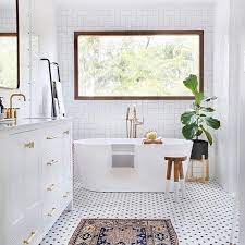 Surprisingly, there were no strong odors with this paint. 11 Fabulous Projects To Spray Paint Gold Classy Clutter Mosaic Tile Bathroom Floor Mosaic Bathroom Bathroom Interior Design