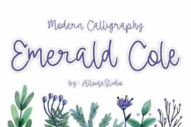 Calligraphy is an artistic writing style where the pressure is varied to create thick and thin lines, all in a single stroke. Emerald Cole Modern Calligraphy Font Befonts Com