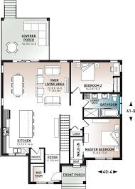 The best 2 story house floor plans with basement. Plan 22564dr Modern One Story House Plan With Laundry Chute To Basement House Plans House Plans One Story Modern Style House Plans