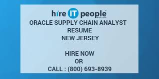 How to write a resume for supply chain analyst job: Oracle Supply Chain Analyst Resume New Jersey Hire It People We Get It Done