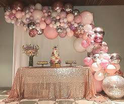Pink Lavender Rose Gold And Silver 40th Birthday Dessert Table Styled By Stylish Soirees Perth Pinkand Gold Birthday Party Rose Gold Party Wedding Balloons