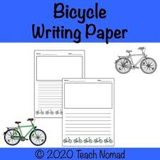 Bike Design Color Black And White This Bicycle Bike Writing Paper Comes With 2 Designs In Color And Black And White Each Design Comes With 2 Di In 2020 Writing Paper Bicycle Bike Transportation Unit