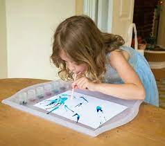 How to splatter paint with a straw. Blow Painting With Straws Super Fun Super Simple Art Idea For Kids