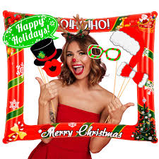 Whaline Christmas Inflatable Photo Frame With 17 Photo Booth Props, Selfie  Inflatable Pictiure Frame Blow Up Party Favors Funny Christmas Supplies New  Year Party Santa Clause Snowman : Amazon.co.uk: Home & Kitchen