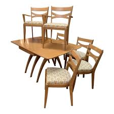 Upgrade your dining area with luxurious yet affordable mcm dining tables. Vintage Mid Century Modern Heywood Wakefield Wishbone Dining Set 7 Pieces Heywood Wakefield Furniture Wakefield Furniture Dining Table Chairs
