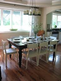 Dark Table Simple White Chairs Dining Room Updates Dining Table Chairs Painted Dining Chairs