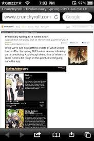 2013 spring anime list anime amino