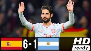 Croatia's last match against scotland saw 40goals scored and three of spain's last six outings have witnessed over 2.5 goals, so you can see just why we're backing goals in this game. Spain Vs Argentina 6 1 Highlights 27 03 2018 Isco Youtube