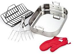 Allclad 5016q16 Stainless Steel 13by16inch Large Roti Roasting Pan With Mitts Be Sure To Check Out This Awesome Product Roaster All Clad Stainless