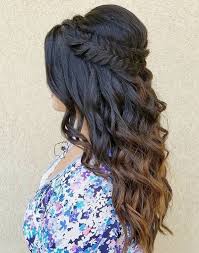 Sweep your curled locks upwards and secure them with pins, so the tips of the strands are attached to the hair on the head. 48 Of The Best Quinceanera Hairstyles That Will Make You Feel Like A Queen