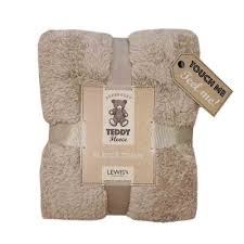 The head makes it easier for a small child to grasp the blanket. Teddy Bear Throw Taupe 100x150cm Tj Hughes