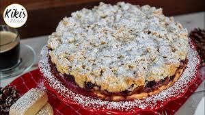 Fruchtige kirschtarte mit einem süßen marzipanbelag. Ruckzuck Streuselkuchen Mit Kirschen Und Marzipan Einfacher Streuselkuchen Youtube
