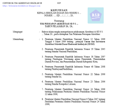 Format ipdip akreditasi sekolah/madrasah jenjang sd/mi, smp/mts , dan sma/ma tahun 2020. Contoh Sk Tim Akreditasi Sekolah Sd Dokumen Sekolah Dasar