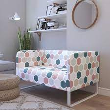Hexagon Teal Blush Ikea Knopparp Sofa Cover Ikea Sofa Covers Sofa Covers Ikea