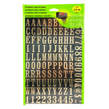 Easy to order, and adds an 'elegant touch'. Hy Ko 1 Vinyl Gold And Black Self Adhesive Sticker Letter And Number Kit Walmart Com Walmart Com