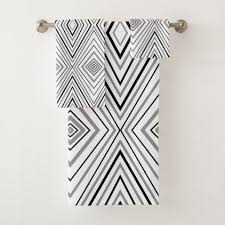 Black And White Bathroom Towel Set Black White Gray Chevron Pattern Bath Towel Set Zazzle Com Patterned Bath Towels Grey Chevron Towel Set