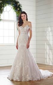 Off Shoulder Secret Sparkle Mermaid Gown Wedding Dresses Kleinfeld Essense Of Australia Wedding Dresses Embroidered Wedding Dress
