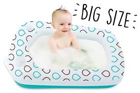 When to put your baby in the big tub? Inflatable Bath Tub Bubbles The Shrunks Small Big Small