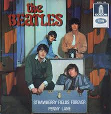 Image result for strawberry fields forever beatles 45