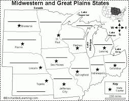 Specific The Midwest States Map All Capitals Of Us States Middle West Region Label The Us Map All 50 Homeschool Social Studies States And Capitals Us Geography