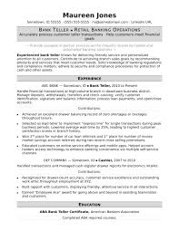 Bank Teller Resume Sample Monster Com