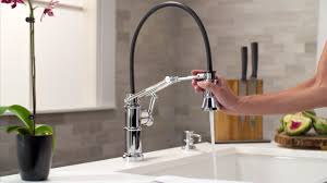 This faucet is covered under a limited lifetime warranty. The Articulating Kitchen Faucet By Brizo Youtube