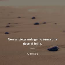 Non Esiste Grande Genio Senza Una Dose Di Follia Aristotele Citazioni Motivazionali Divertenti Citazioni Sagge Citazioni Filosofiche
