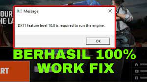 Pubg Lite Fix Error Dx11 Feature Level 10 0 Is Required To Run The Engine Youtube